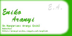 eniko aranyi business card